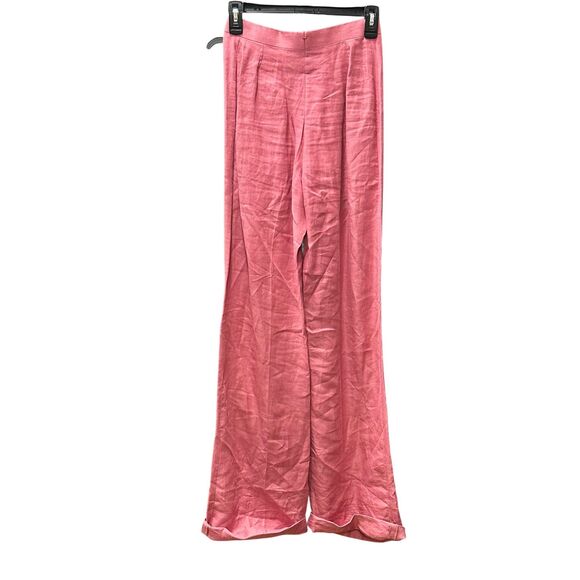 GIULIVA HERITAGE Laura Trousers Wide Leg Linen Pink Pants NWT Size IT36/0 US - Picture 4 of 9